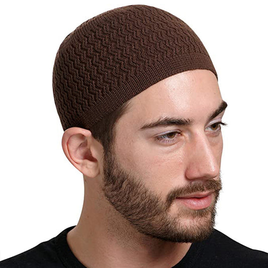 Autumn And Winter Hedging Knitted Wave Jacquard Neutral Dome Warm Woolen Toe Cap 5077a771 7125 4f4a 8977 b02472971b55