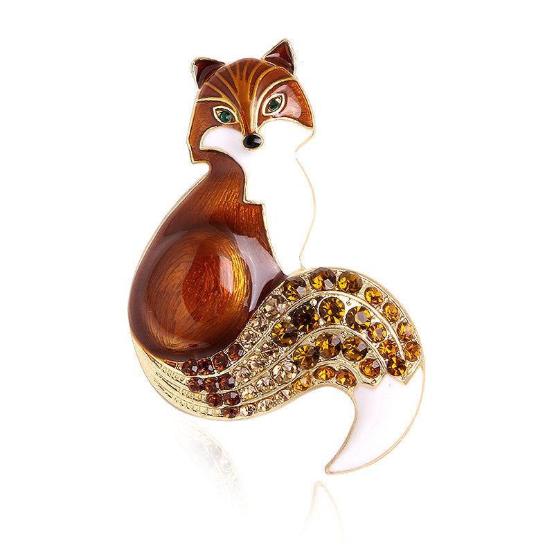 Oil drop fox brooch 5080410561757