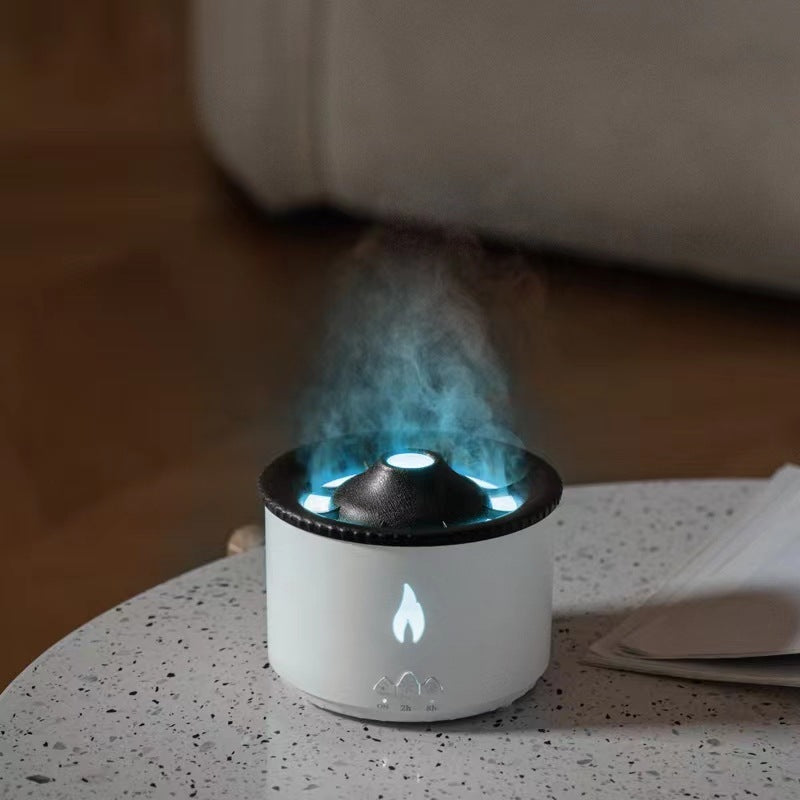 New Creative Ultrasonic Essential Oil Humidifier Volcano Aromatherapy Machine Spray Jellyfish Air Flame Humidifier Diffuser 5