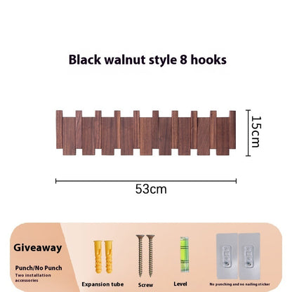 Clothes Hook Wall-mounted Entrance Hallway Hanger Punch-free Solid Wood Creative Keys Clothes 508e1c3b d04a 4b7c 8b0b e2d4fb1