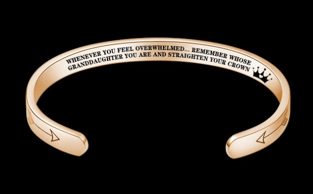 Mantra Bracelet With Quotes Stainless Steel Cuff Inspirational Jewelry Graduation Gift 5090073341678