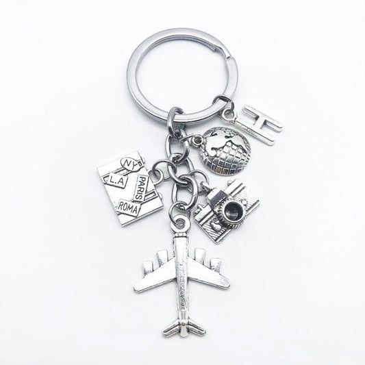 26Letters Brand New Around The World Airplane Keychain - HD Wireless Product #1