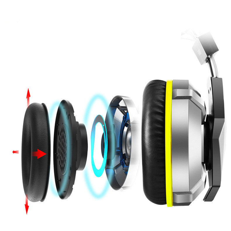 Head-mounted illuminated gaming headset 509784015034