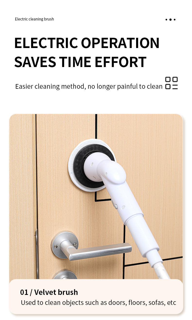 Six in one wireless electric cleaning brush long handle