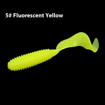 Fishing Gear Eight Colors Rolled Tail Fishy Luer Soft Lure Single Tail Bait 50a9dbd6 e85e 46c2 abff f4d8353dc4bf trans