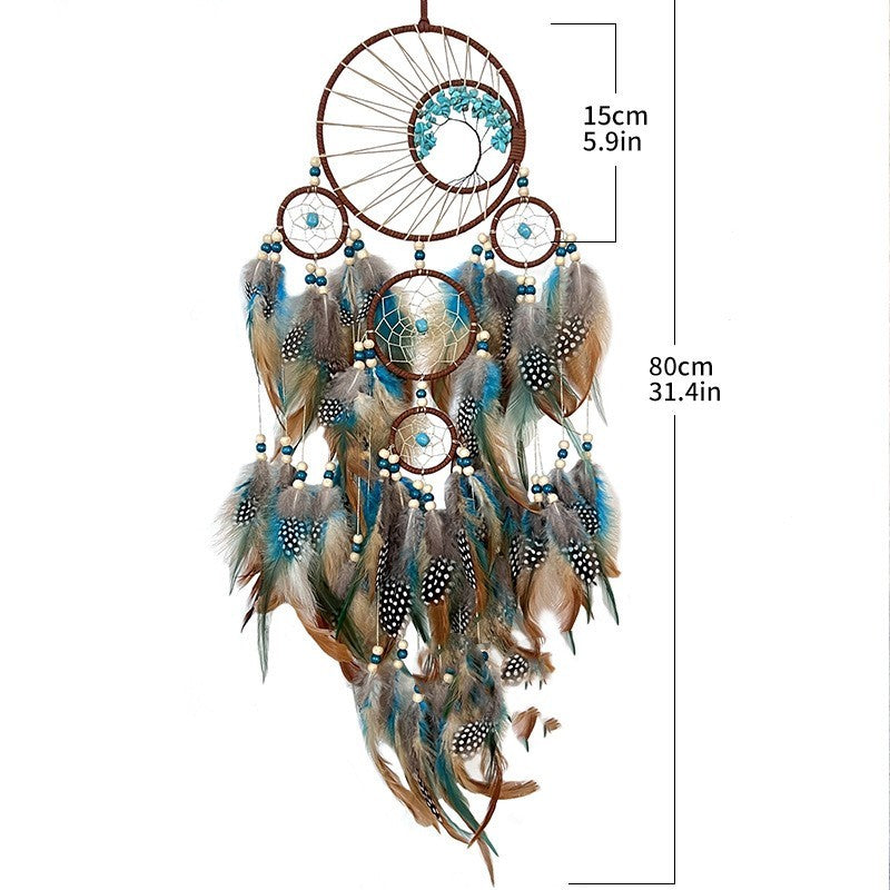 High-grade Turquoise Lucky Tree Dreamcatcher Hanging Wind Chimes 50aa3167 d44e 413d b1d6 6843df3cc075