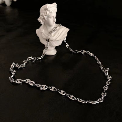 Titanium Steel Coffee Bean Men And Women Simple Necklace 50afea46 4cca 4c8b 978c 17842300db9a