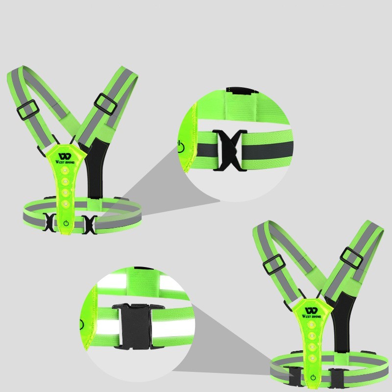 Outdoor Night Run Reflective Vest Riding Warning Light 50ccf650 0d32 4e05 86a7 2e73e45c52f6