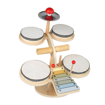 Children's Montessori Early Education Wooden Multifunctional Drum Stand 50d307be 0baa 4c5d 9922 d1dbbf07ec19
