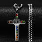 St Benedict Crystal St Pendant Cross Stainless Steel Necklace 50db51ac 23cb 4e5c a696 6ad9eea6feec