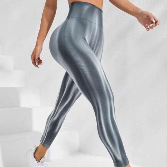 New Tie Dye Aurora Print Sports Pants Seamless High Waisted Fitness Yoga Pants For Women Gym Running Sweatpants Trousers 5100