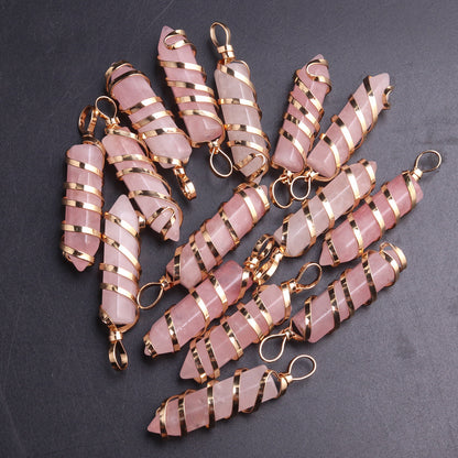Crystal Red Agate Hexagon Pillar Bullet Pendant 511a4947 1ce8 4459 8f48 3e2ae5c3b321