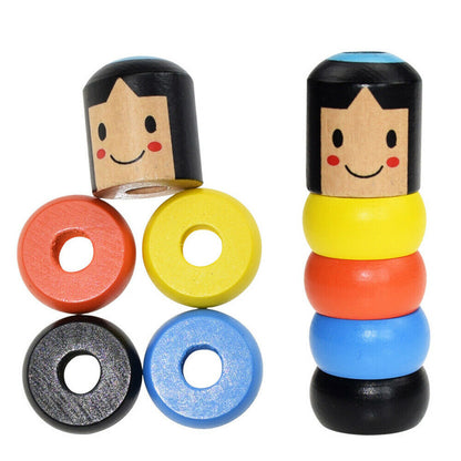 Immortal Daruma Unbreakable Wooden Man Magic Toy Magic Tricks Close Up Stage Magic Props Comedy Mentalism Toy Accessory 51208