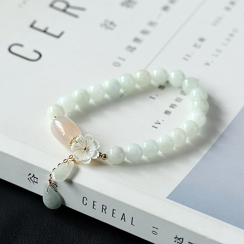 Shell flower jade water drop bracelet 51321706160760