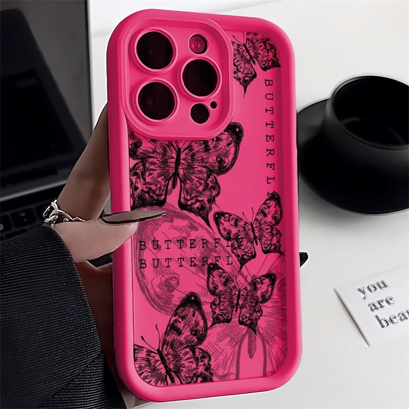 Retro Butterfly Print Drop-resistant Phone Case 51475464 b415 4cee ac46 9dfc383d0db9