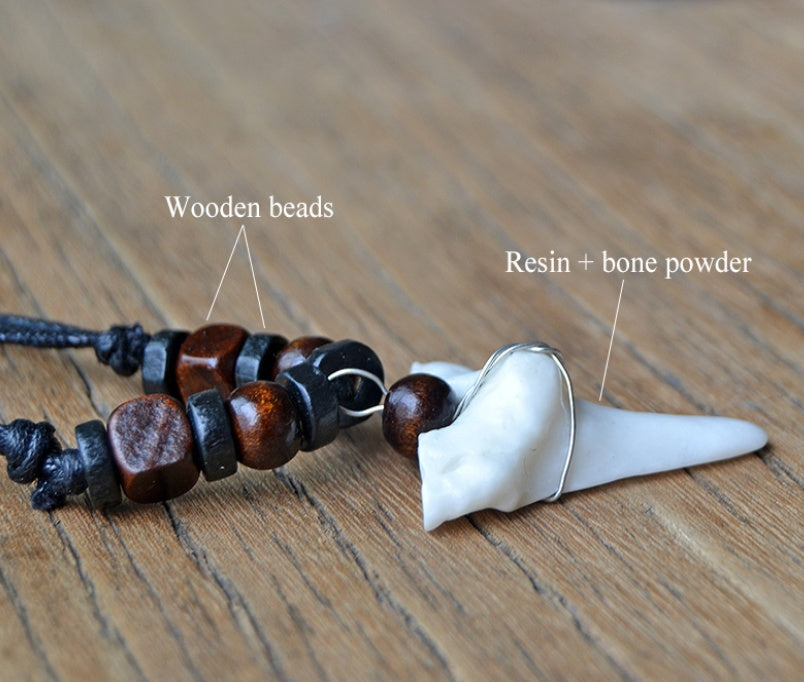 Men and Women Necklaces Imitation Shark Tooth Pendant 515626243487