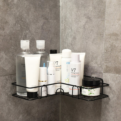Bathroom Shelf Corner Frame Shower Wrought Iron Kitchen Accessories Storage Rack Holder Bathroom Shelves Bathroom Equipment 5