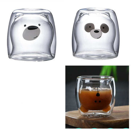 3D Double Layer Lovely Panda Cup Skull Wine Cup - HD Wireless Product #16