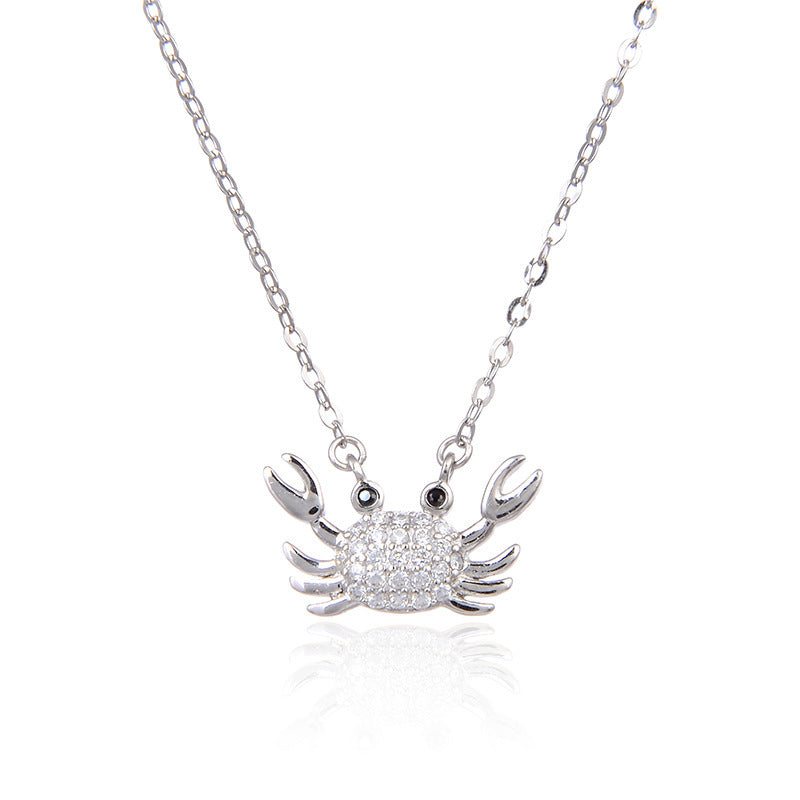 New Crab Cute S925 Silver Pendant Necklace 5176f941 d4f4 4ec1 a60f 4cc89d2ebc59