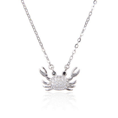 New Crab Cute S925 Silver Pendant Necklace 5176f941 d4f4 4ec1 a60f 4cc89d2ebc59
