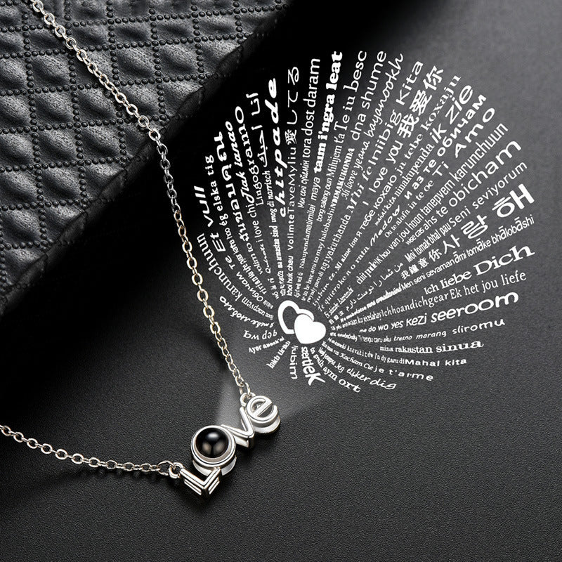 LOVE Shape Pendant Necklace Projection Net Red Jewelry 51870913 e26c 4723 a930 a3b3313730e6