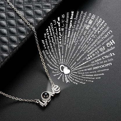 LOVE Shape Pendant Necklace Projection Net Red Jewelry 51870913 e26c 4723 a930 a3b3313730e6