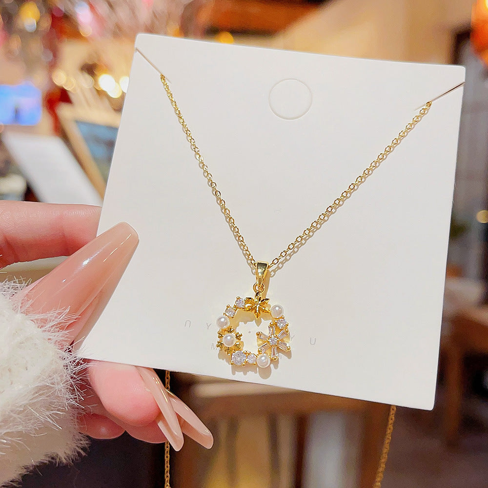 Student Sweet Bear Necklace Girl's High-grade Super Shiny 518d7150 ad34 45aa 8bde 88098ef82c93