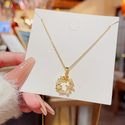 Student Sweet Bear Necklace Girl's High-grade Super Shiny 518d7150 ad34 45aa 8bde 88098ef82c93