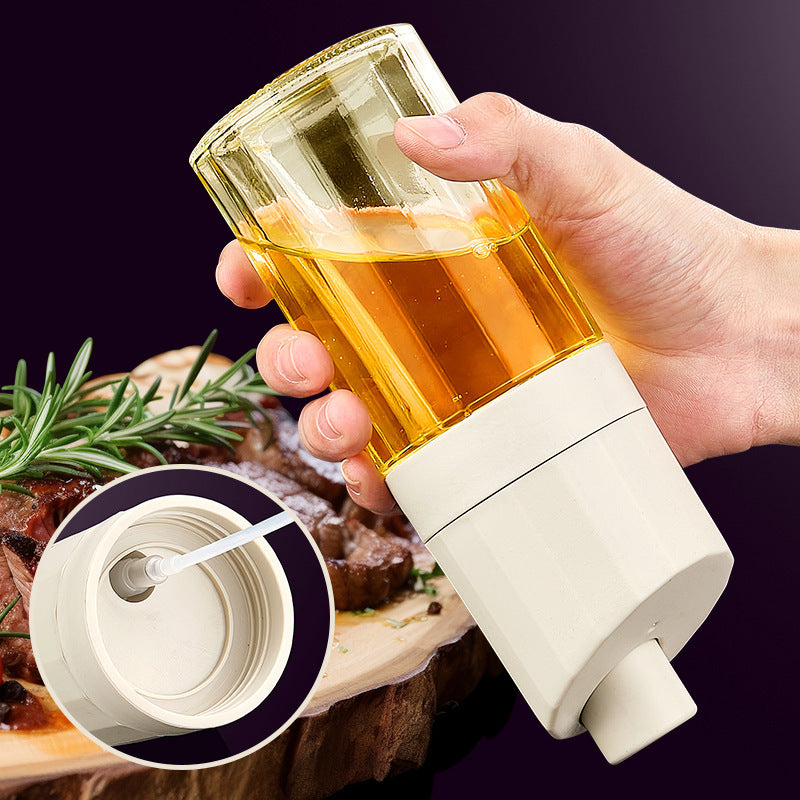 Kitchen Gadget 2-in-1 Glass Oil Bottle Press Oil Dispenser Barbecue Fuel Injector 518fba28 dfc0 4be1 b32b ec3687e11d26
