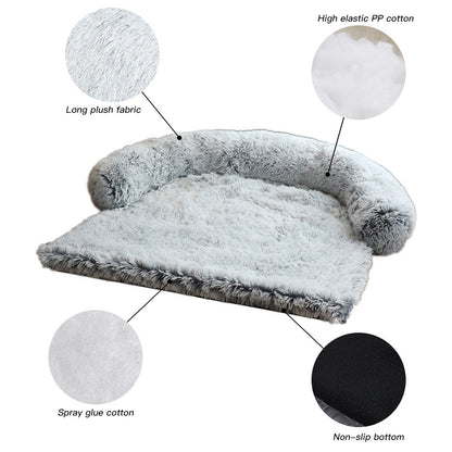 Removable Pet Dog Mat Sofa Dog Bed Soft Pad Blanket Cushion Home Washable Rug Warm Cat Bed Mat For Couches Car Floor Protecto