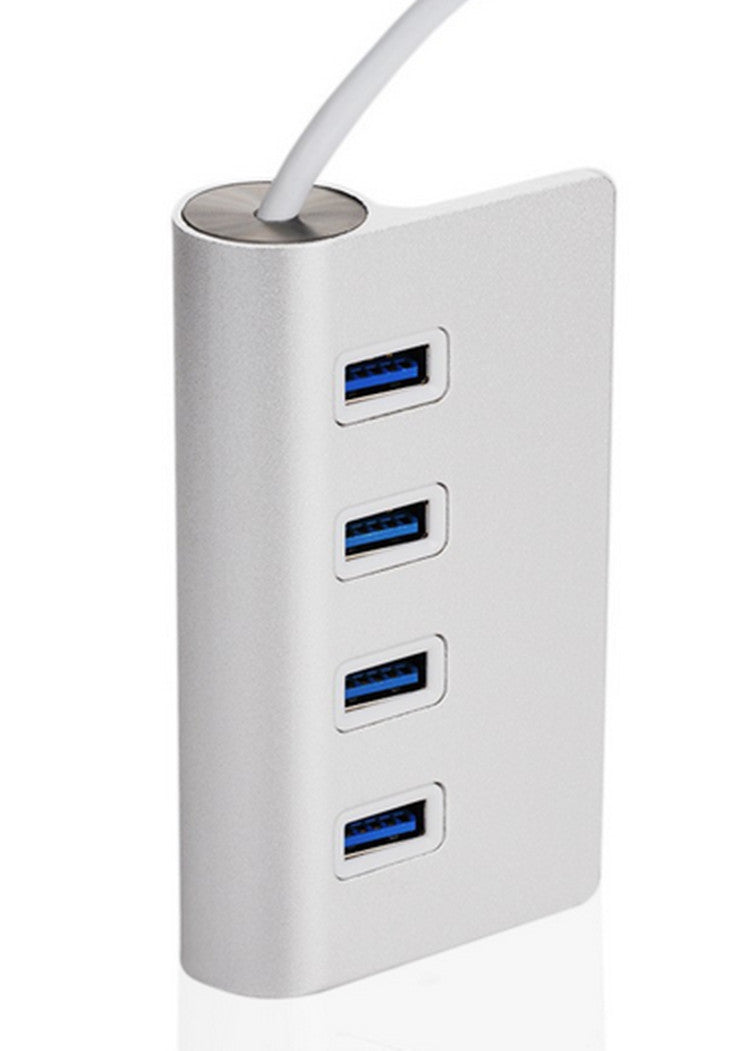 Household Portable Aluminum Alloy Four-port Hub