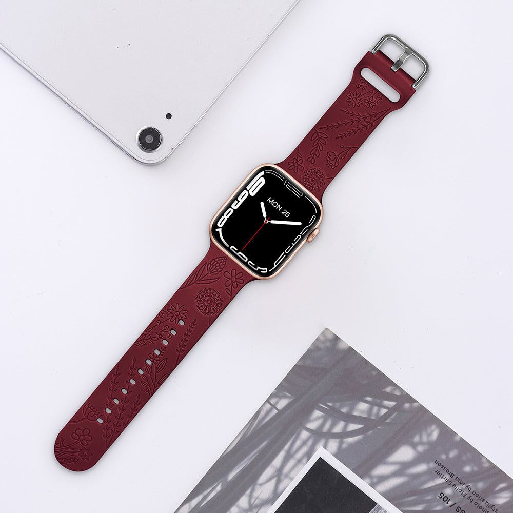 New Laser Carved Embossed Silicone Square Buckle Printed Strap 519bd6b3 9bd0 465f a6e0 7ce4e36abb02