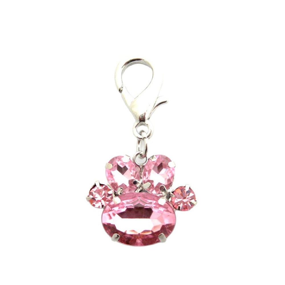 Cute Claw-shaped Pet Pendant Rhinestone Puppy Hanging 51a1eade 7d80 422b 99e3 9af4a957c1b0