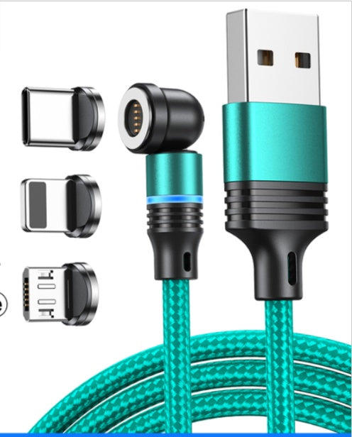 Magnetic Data Cable Threeinone 540-degree Rotation  Charging Cable Suitable - 图片 28