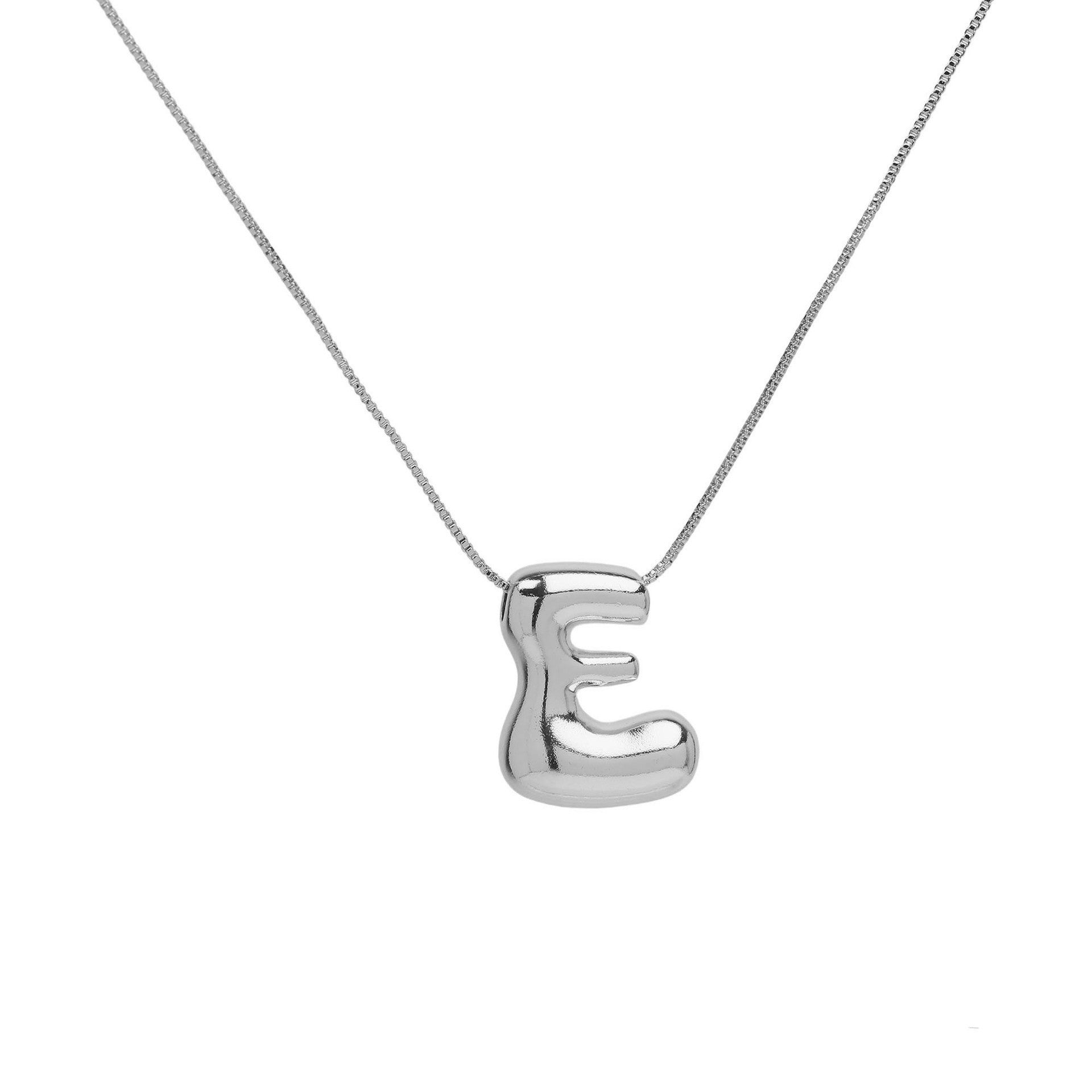 Brass Glossy Balloon English Letter Pendant Necklace 51a84120 40a2 41e7 8d82 5acc33801442