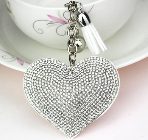 Peach Heart Hot Rhinestone Leather Advertising Keychain 51ae5e46 4d68 40d7 b1ad d9b918482caf