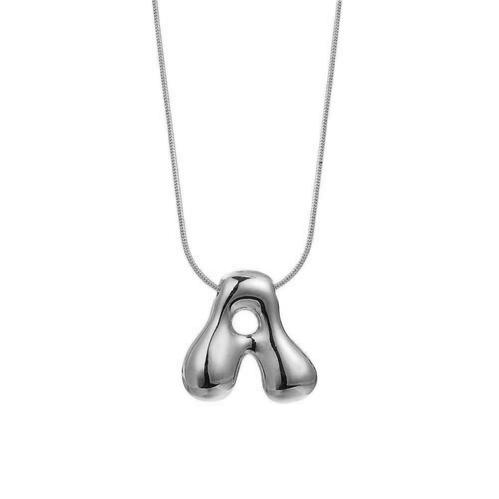 Brass Glossy Balloon English Letter Pendant Necklace 51b7873d 5fe5 4cd9 a798 245f773747c2