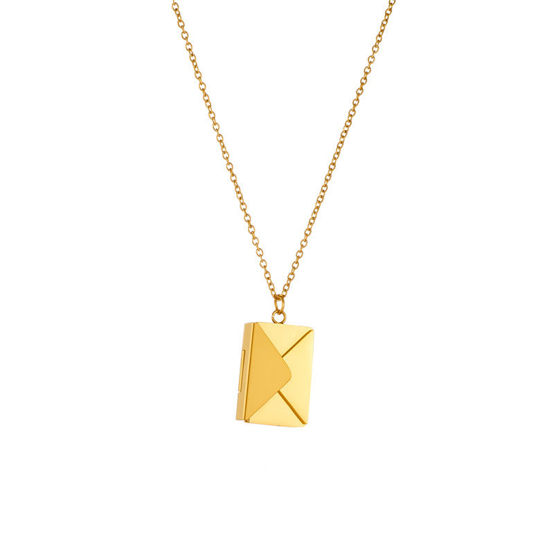 Simple Personality Envelope Pendant Necklace Fashion Retro 51c0f06e cdb2 4400 b002 824757881179