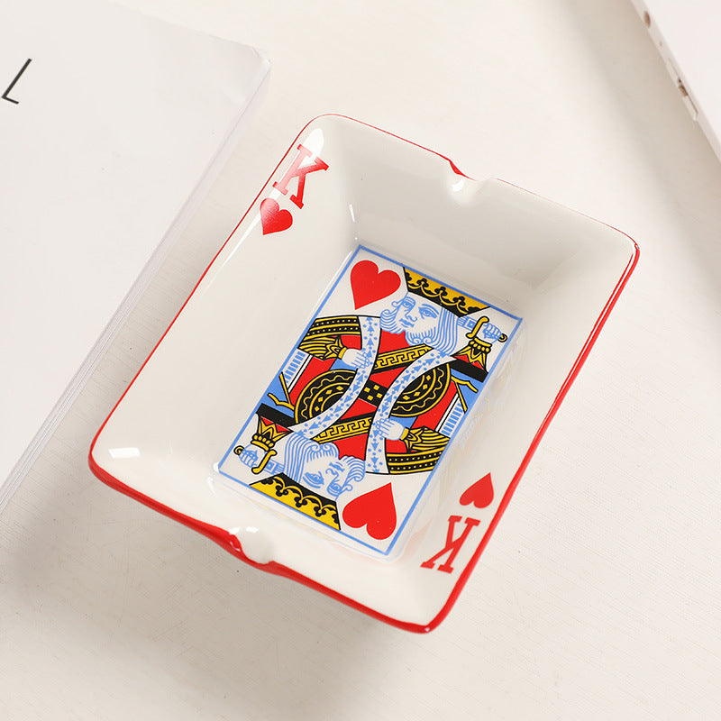 Home Poker Style Ceramic Featured Ashtray Office Living Room Featured Ornaments 51dacea4 d3c2 4e10 b68b 6c3d34fab8d7