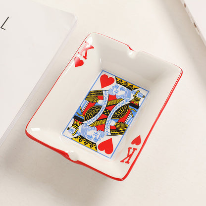 Home Poker Style Ceramic Featured Ashtray Office Living Room Featured Ornaments 51dacea4 d3c2 4e10 b68b 6c3d34fab8d7