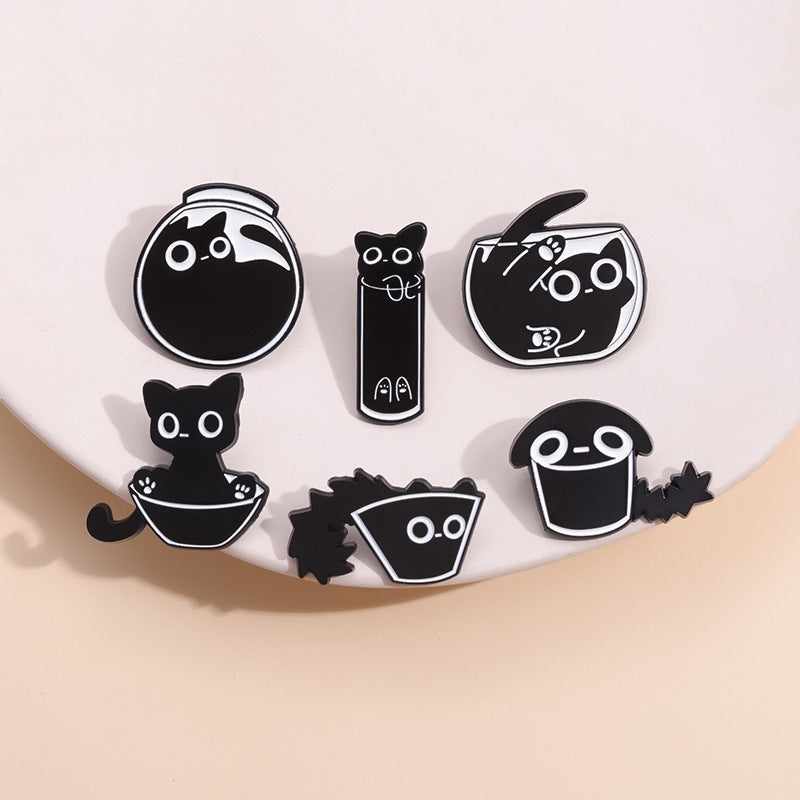 Foreign Trade New Cat-like Cute Animal Brooch Simple Minority All-match Decoration Scarf Buckle 51ed775a 73d7 46e9 8059 81c32