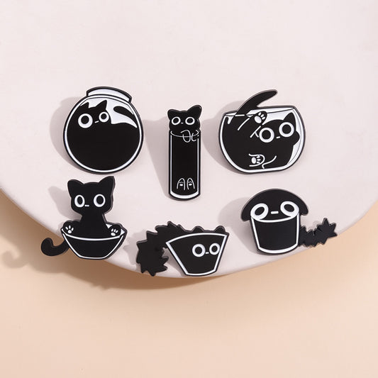 Foreign Trade New Cat-like Cute Animal Brooch Simple Minority All-match Decoration Scarf Buckle 51ed775a 73d7 46e9 8059 81c32