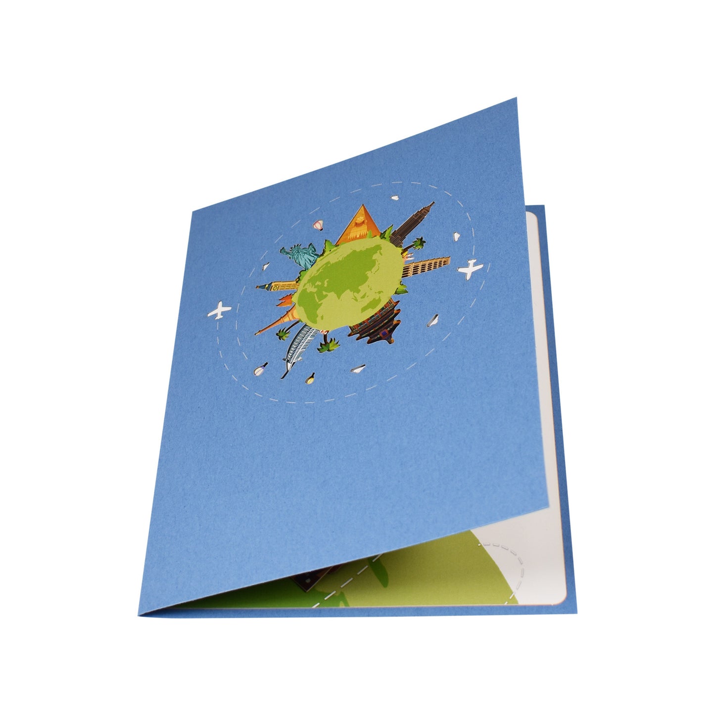 3D Three-dimensional Travel Card Handmade Card Paper Carving - HD Wireless Product #6