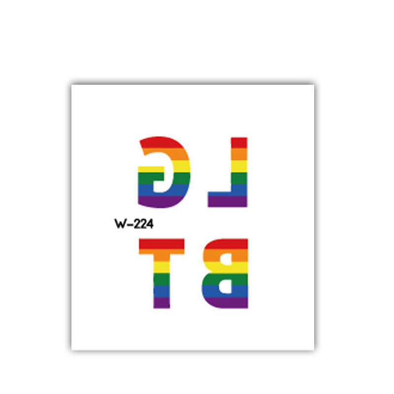 Face Stick Rainbow Geometric Flower Arm Tattoo Sticker 52141bbe b66b 46fc b252 d56134c8b794