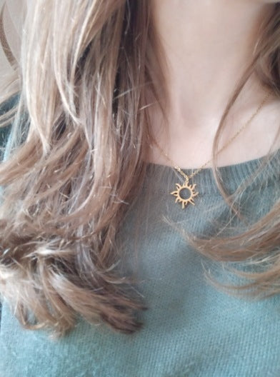 Titanium Steel Plating Ethnic Sun Totem Pendant Clavicle Necklace 5220a32a c66c 4976 b75a 86acff62191b