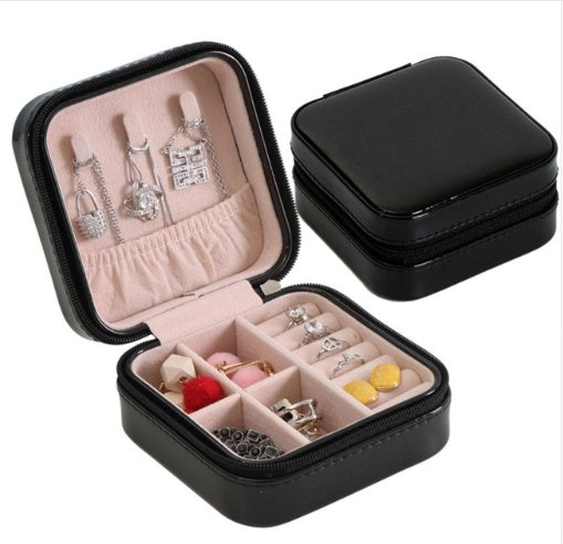 Creative travel portable jewelry box earrings earrings jewelry storage box leather small jewelry bag 5227109014223