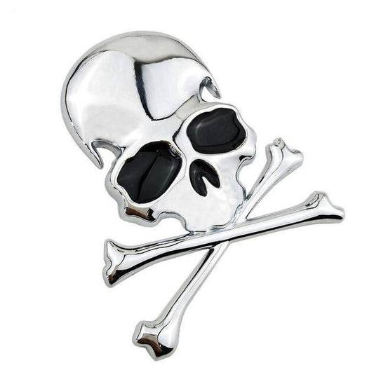 3d metal alloy zinc skull skeleton bones car truck bike stickers labels emblem sign car styling jewelry intimate accessories - HD Wireless Product #1