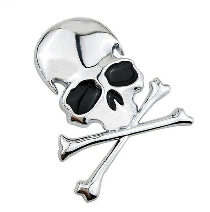 3d metal alloy zinc skull skeleton bones car truck bike stickers labels emblem sign car styling jewelry intimate accessories - HD Wireless Product #6