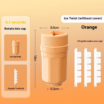 Twisting Ice Cup Rotating Release Ice Cube Trays Rotation With Cover Ice Block Mold For Freezer Home Refrigerator Storage 523