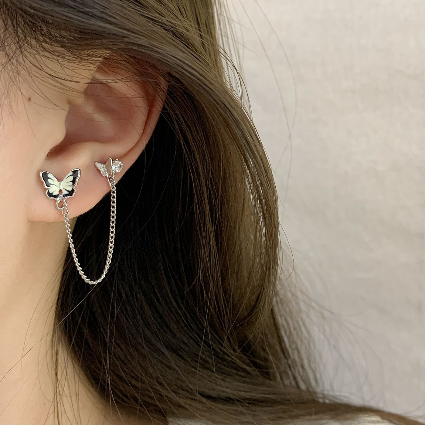 Minimalist Personality Love Butterfly Ear Clip Suit Female 5237a729 6264 40a7 9f51 625e46ab9244